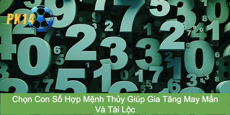 con số hợp mệnh thủy